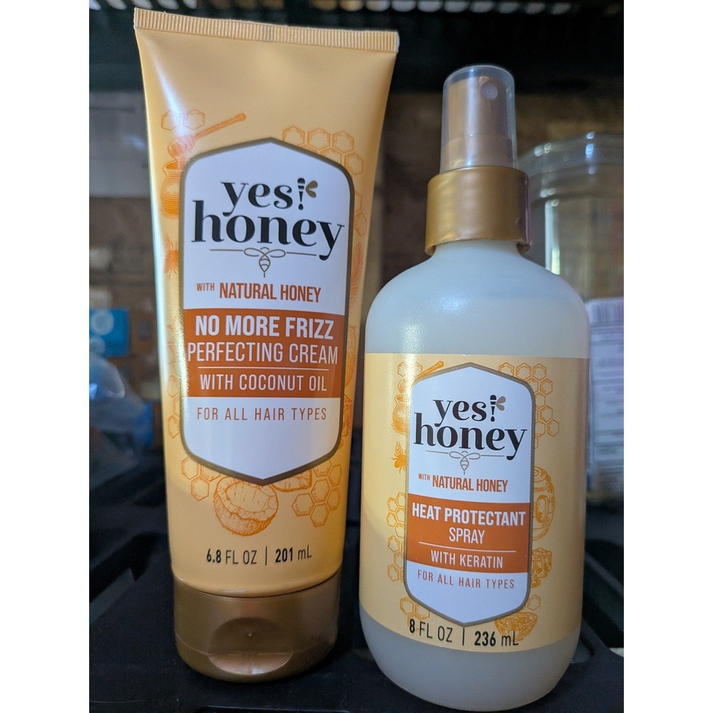 Yes honey !! bundle Lot of 2 NEW ITEMS No More Frizz & Heat Protection Spray